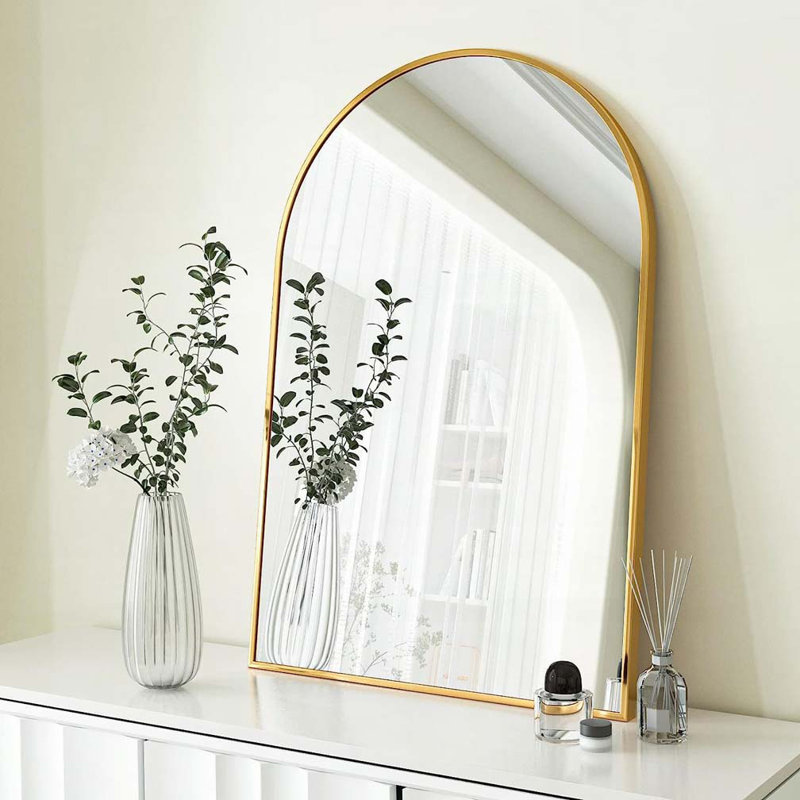 Miroir mural pour salle de bain, Doré, 30 po x 20 po
