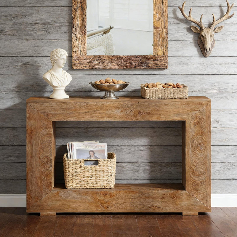 Canapé d'entrée moderne, console en bois, Bois
