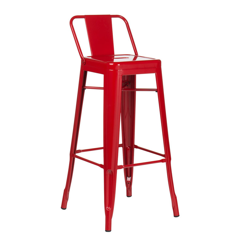 Tabouret de comptoir 26 po Cazzie, Rouge