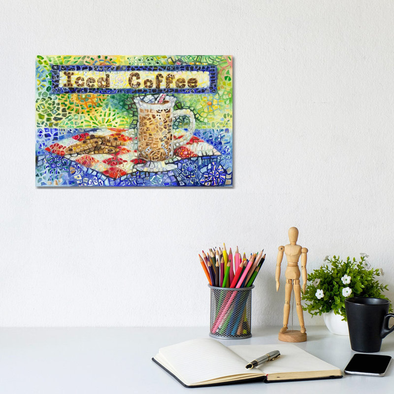 Iced Coffee by Charlsie Kelly - Wrapped Canvas Painting, 20.32 cm H x 30.48 cm W
