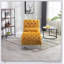 Luxueuse chaise longue en velours capitonnée à boutons avec coussin pour plus de confort et de style dans n'importe quelle pièce-635003526