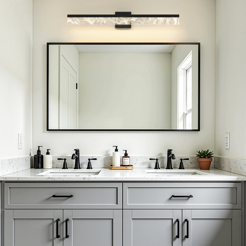 32'' Dimmable LED Vanity Light, 4.72" H x 32" W x 3.23" D, Matte Black