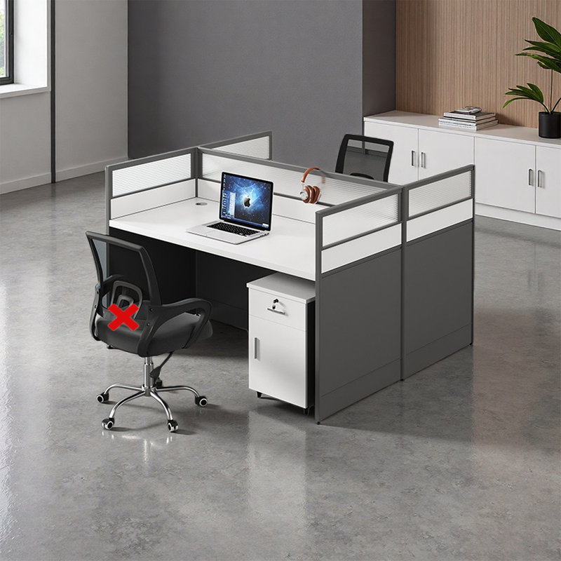Rectangle 2 Person Benching Workstation with Cabin