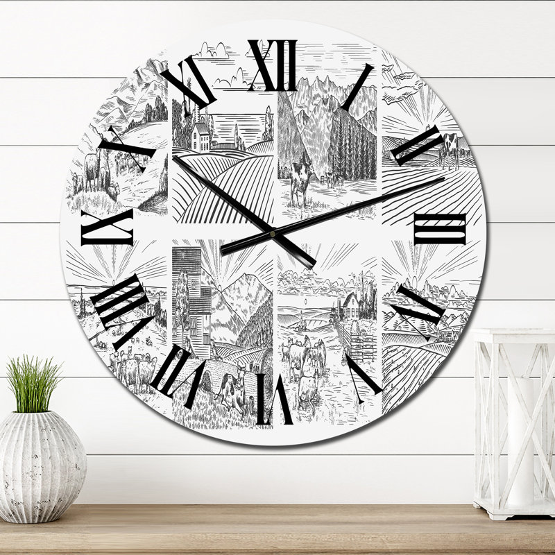 Horloge murale traditionnelle A Village, Moyen