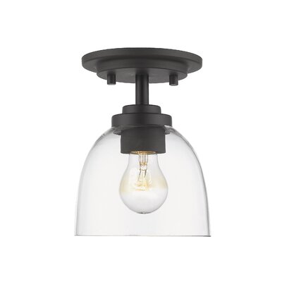 Lark Manor Cardiff Glass Semi Flush Mount & Reviews | Wayfair