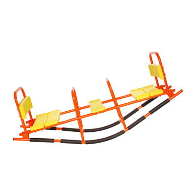 Balançoire pour enfants, capacité de charge de 90 kg, balançoire pour tout-petits (à partir de 3 ans), 2 places, bascule en métal avec poignées, équipement de jeu extérieur pour pelouse, jardin, aire de jeux