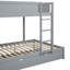 Lit superposé simple avec bureau, rangement, lit gigogne et gris pour un rangement stylisé - Space Efficient Living Solution