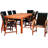 Anautica 8 - Person Wood Patio Dining Set with Rectangular Table-1883211607