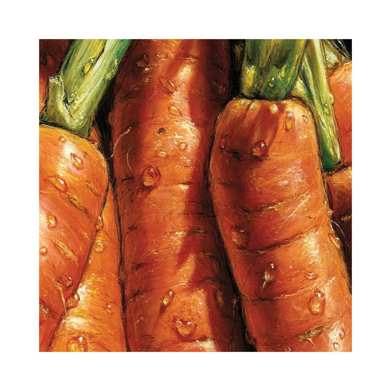 Carrots by AlmaCh - Wrapped Canvas Painting, 30.48cm H x 30.48cm W x 1.91cm D