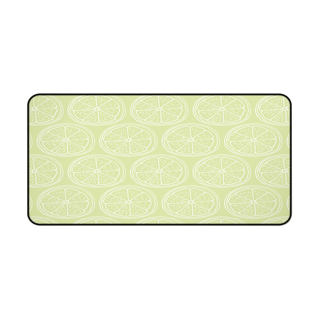 Lime Slices Pattern Desk Mat