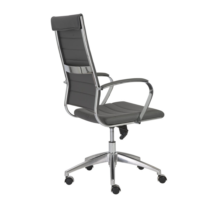 Rossie Conference Chair, Gray Faux Leather