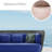 Braided Rope Waterproof Patio Sofa 92.91'' Wide Rectangle Patio Sofa with Cushions
