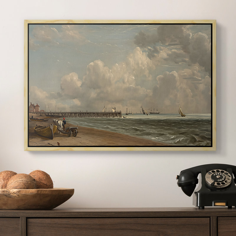 Yarmouth Jetty, 1822 - John Constable, toile tendue avec châssis, 16 x 24, Naturel