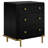 Maxine 3-drawer Nightstand Black-111107722