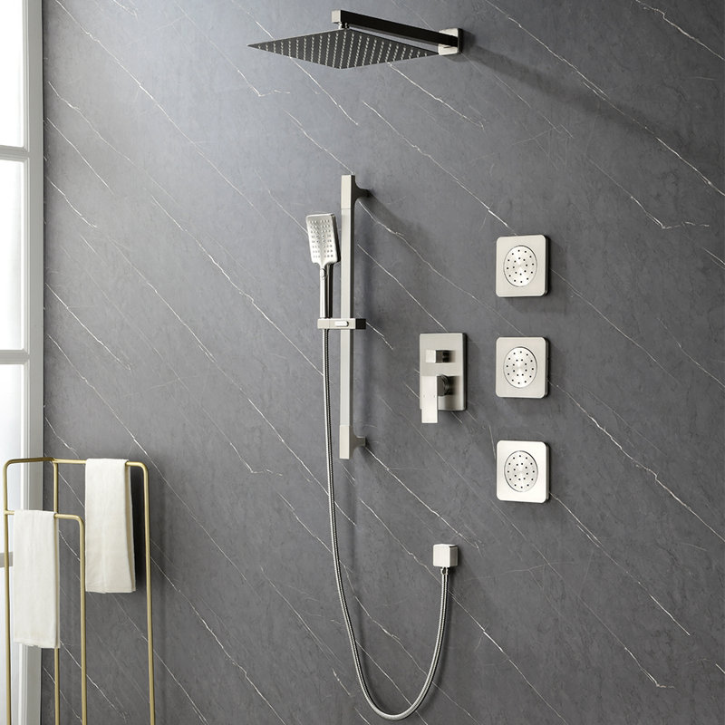 All-In-One Kit with Rough in-Valve,  Brushed Nickel