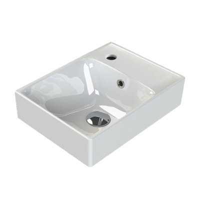 CeraStyle By Nameeks 11.8'' Ceramic Rectangular Bathroom Sink with Overflow