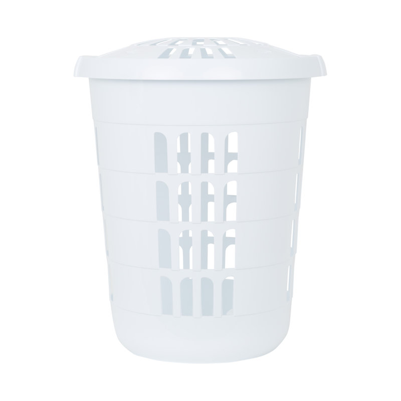 Wham Deluxe Round Laundry Hamper Ice White, Small 58" x 48" x 48"