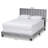 Exmore Upholstered Sleigh, King Bed, Grey Velvet 80.30'' W X 83.30'' L X 47.00'' H-754631045-754604480