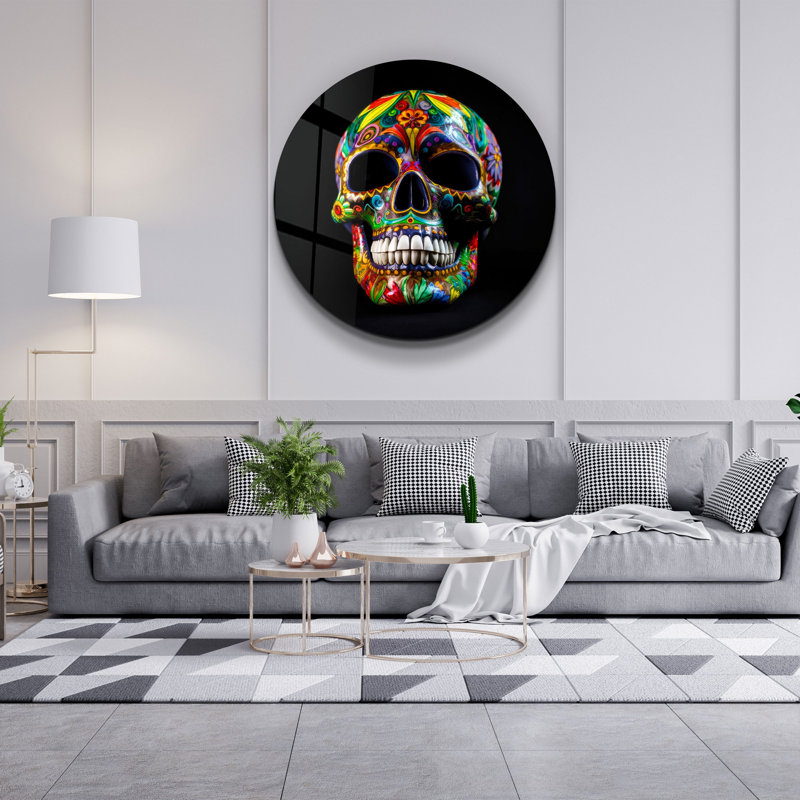 Superbe peinture murale en verre trempé 23,6 po x 23,6 po | 100% verre trempé d'une épaisseur de 0,16 pouce, imprimé UV pour des couleurs éclatantes | Parfait pour la décoration intérieure, le salon et les espaces de bureau, design durable et élégant