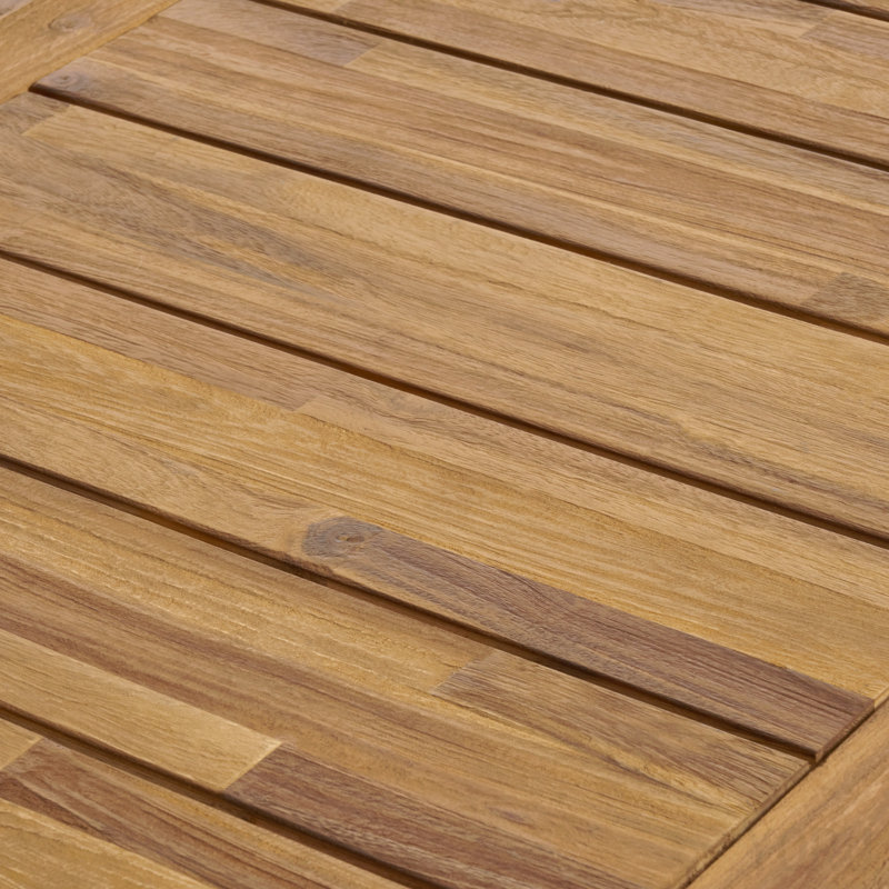 Table de salle à manger d'extérieur en bois d'acacia de 69 po, finition sablée naturelle, Natural