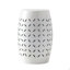 Table d'appoint LILAC de 12 po, table de bout de conception cylindrique pour le salon, la salle familiale ou le vestibule, style industriel, tables d'appoint pour l'intérieur et l'extérieur, couleur blanche-678986299