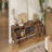 Modern LED TV Stand with Large Storage Drawer, Adjustable LED Lights, and Glossy Entertainment Center for Various TV Sizes, Brown Wood Farmhouse Design