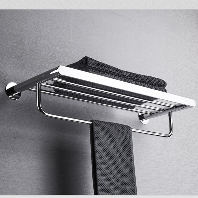 Porte-serviettes de salle de bain sans perçage en cuivre massif