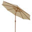Parasol solaire 8,5 pi avec finition imitation grain de bois-245360896