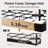 34 Inch Wall Mount Pot Rack With 20 Sturdy Hooks Solid Wood Pot and Pan Hanger Organizer  Matte Black