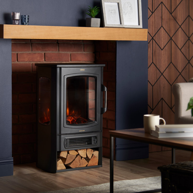 VonHaus 44.5cm W Black Electric Stove