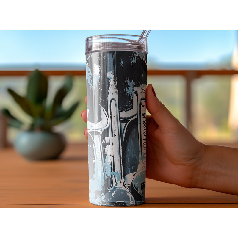 Choose Handmade Tumblers 591ml Vacuum Insulated Stainless Steel (18/8) Travel Tumbler with Straw
