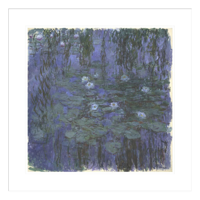 «Nymphéas» par Pierre-Auguste Renoir, impression giclée encadrée, H 23,5 po x l 23,58 po