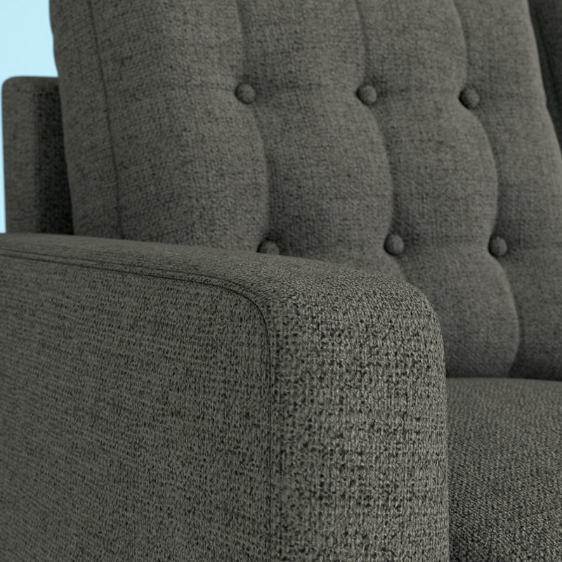 Benaniah Upholstered 50.4'' Loveseat, Gray Polyester