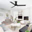 Ventilateur de plafond encastré à DEL à intensité variable de 48 po, APP et télécommande VacZon