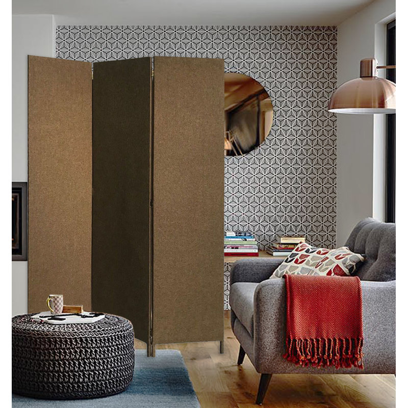 Cloison pliante en bois massif l 47 po x H 71 po Delaporte, Brun