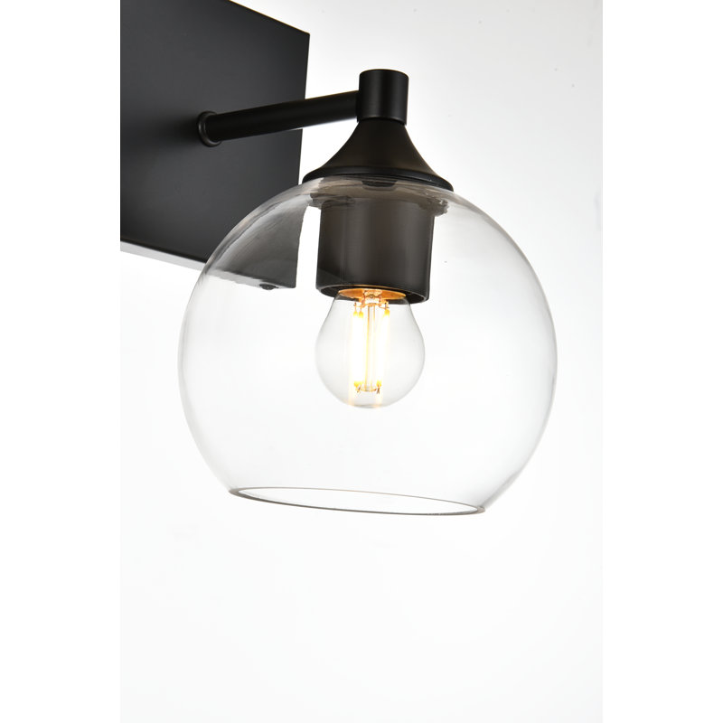 Lumière de meuble-lavabo à intensité variable, Noir, H 9 po x l 33 po x P 33 po, Quatre lumières