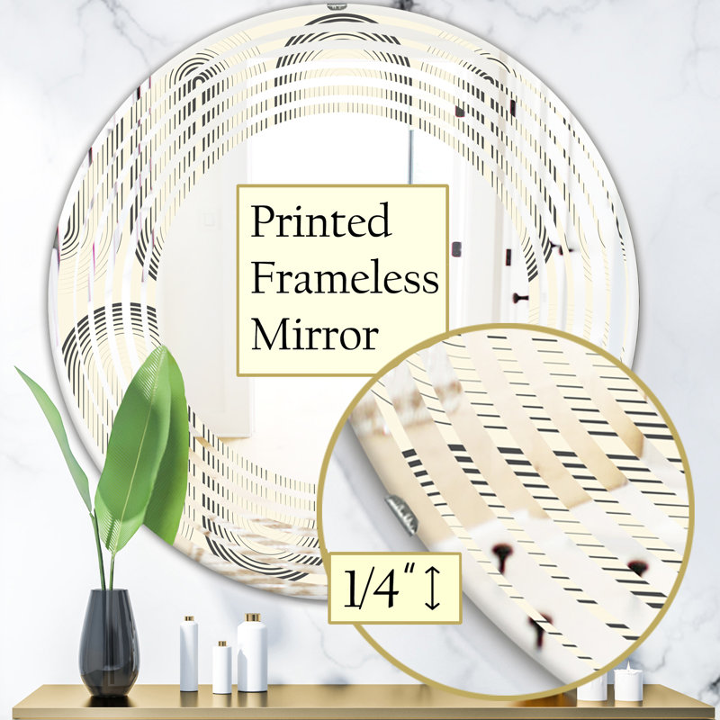 Miroir mural Wave, H 24 po x l 24 po