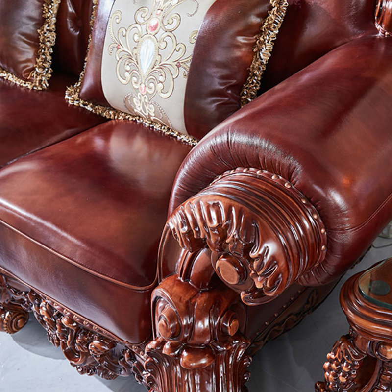 Chaise de luxe en cuir massif européen