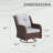 Swivel Patio Club Chair with Cushions -1787065970