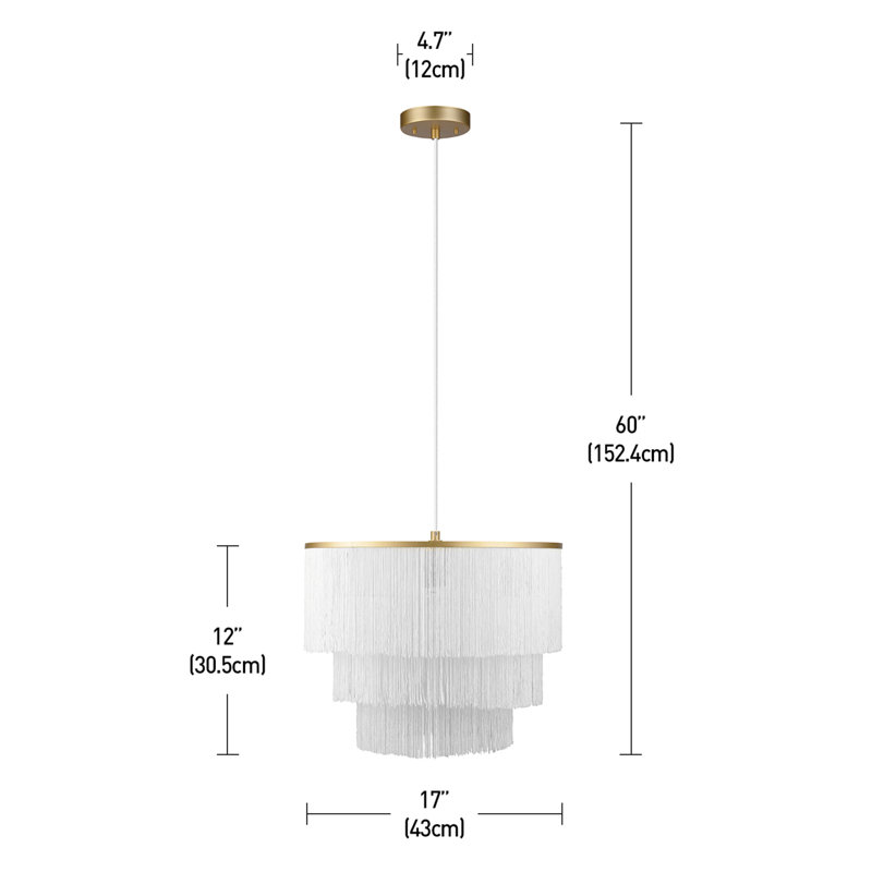 1 - Light Matte Gold Unique/Statement Pendant