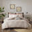 Cotton Jacquard Comforter Set Blush Full/Queen