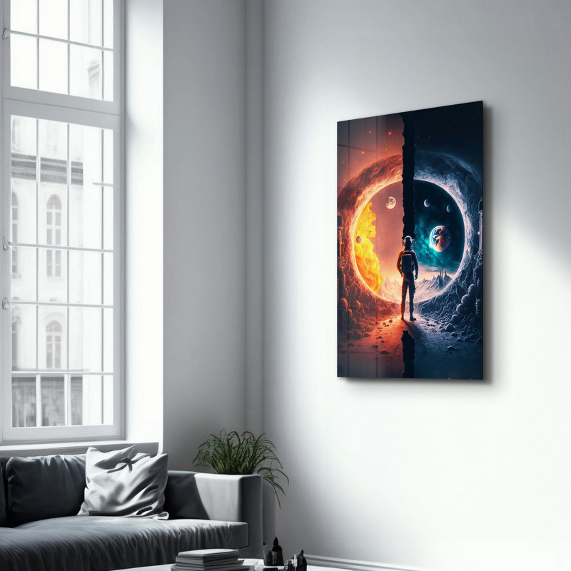 Elegant Tempered Glass Wall Art Painting, 13.8 x 21.7 inches | 100% Tempered Glass, Thickness: 0.16 inches | UV Printed for Vibrant Colors | Perfect for Home Decor, Living Room, & Office Spaces
