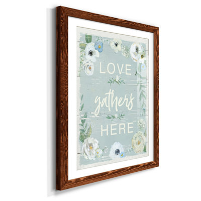 «Love Gather Here», reproduction d'art sur papier encadrée