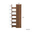 Armoire de rangement mobile mince avec 6 tablettes et roulettes