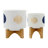 S/2 5/8" Funky Planter W/ Stand
