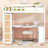 Loft Bed with L-Shaped Desk and Storage Bookcase-152132128-152132130