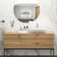 Lavabo de salle de bain rectangulaire en céramique 20 po x 15 po en blanc - Design moderne élégant, teint, installation au-dessus du comptoir pour plusieurs endroits