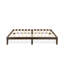 Lit plateforme double avec 4 pieds en bois massif et 2 pieds centraux supplémentaires - Finition noyer-1951347735-1951347736
