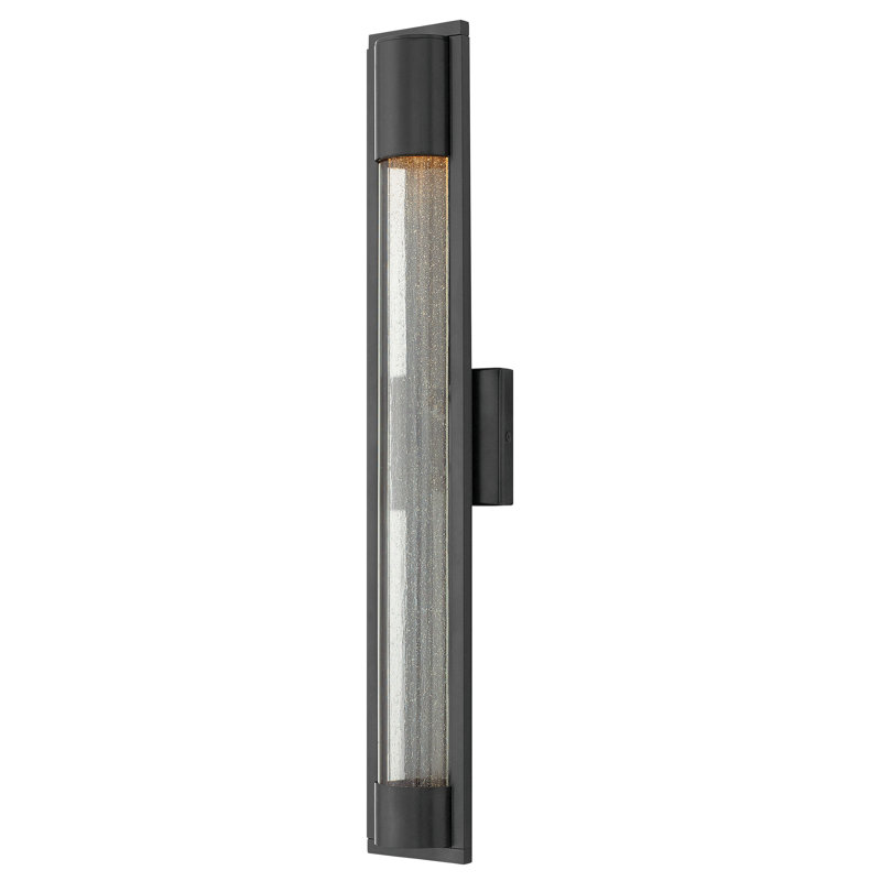 Plafonnier mural d'extérieur Mist 1, H 28,5 po x l 4,75 po x P 4 po, Noir satiné