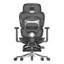Fauteuil de bureau et de jeu ergonomique en filet avec repose-pieds, chaise de bureau à haut dossier, soutien lombaire 3D confortable, inclinaison à 145 °, profondeur de siège réglable, accoudoir 3D réglable et appui-tête 4d